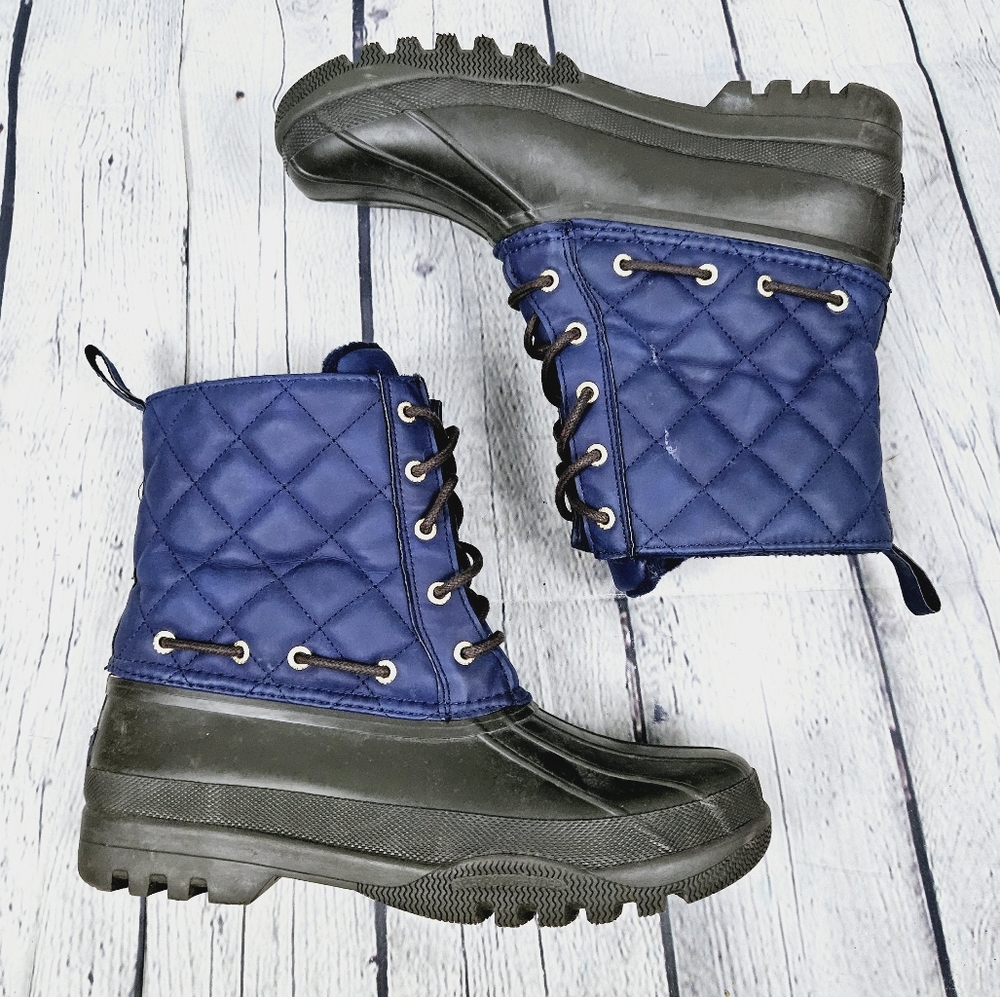 SPERRY | TopSider Saltwater laceup quilted waterproof rain duck boots